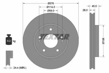 Textar 92198203 Brake disc Textar 92198203 Brake disc