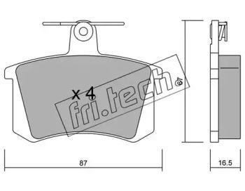 Fri.Tech. 050.0 Колодки гальмівні Fri.Tech. 050.0 Колодки гальмівні