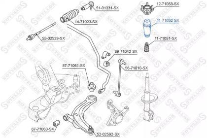 Stellox 11-71052-SX Пильник амортизатора Stellox 11-71052-SX Пильник амортизатора
