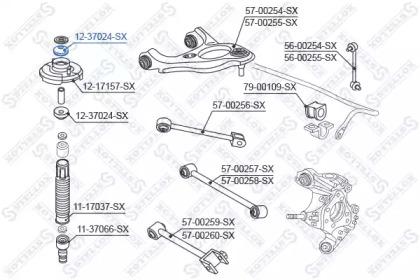 Stellox 12-37024-SX Bearing suspension support Stellox 12-37024-SX Bearing suspension support