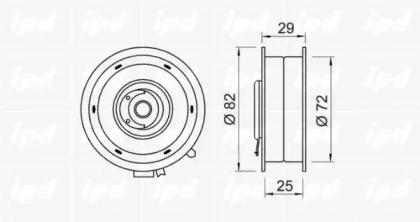 IPD 14-0080 Ролик натяжителя