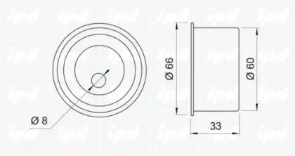 IPD 14-0184 Ролик натяжителя