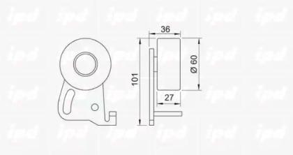 IPD 14-0352 Ролик натяжной ремня ГРМ