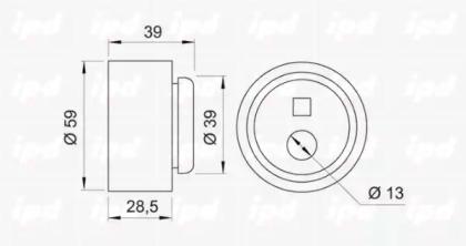 IPD 14-0413 Ролик натяжителя IPD 14-0413 Ролик натяжителя