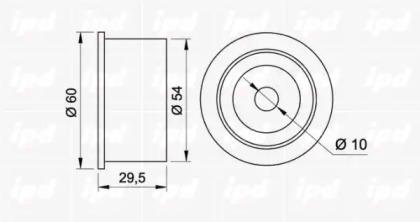 IPD 14-0436 Ролик обводной ремня грм IPD 14-0436 Ролик обводной ремня грм