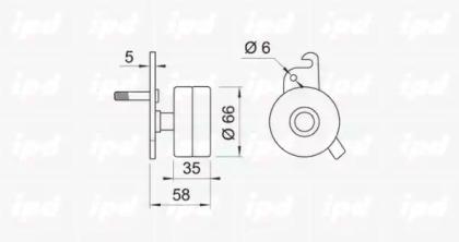 IPD 14-0511 Ролик натяжной IPD 14-0511 Ролик натяжной