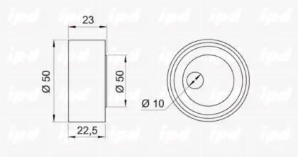 IPD 14-0622 Ролик натяжний ременя ГРМ IPD 14-0622 Ролик натяжний ременя ГРМ