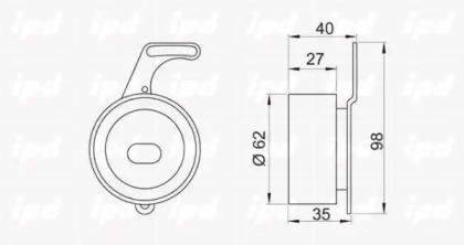 IPD 14-0704 Ролик натяжной ремня ГРМ