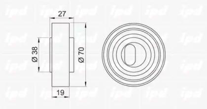 IPD 14-0705 Ролик натяжителя