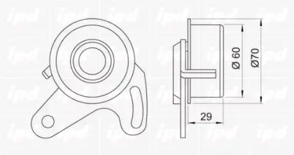 IPD 14-0723 Ролик натяжителя IPD 14-0723 Ролик натяжителя