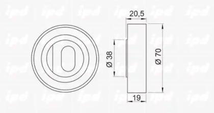 IPD 14-0756 Ролик натяжителя