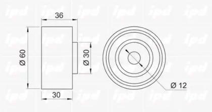 IPD 14-0812 Ролик обводной ремня грм IPD 14-0812 Ролик обводной ремня грм