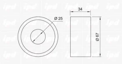 IPD 14-0921 Ролик натяжителя