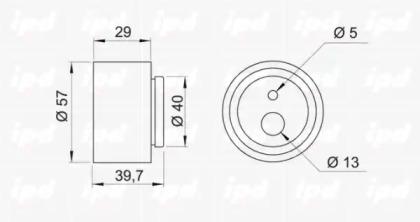 IPD 14-0933 Ролик натяжителя