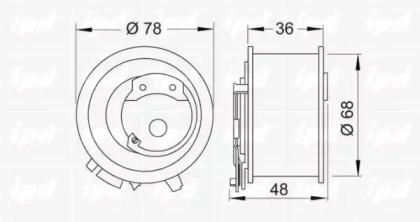 IPD 14-1001 Ролик натяжителя