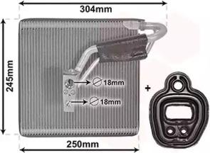 Van Wezel 5800V387 Випаровувач кондиціонера Van Wezel 5800V387 Випаровувач кондиціонера