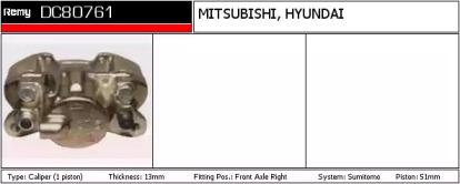 Remy DC80761 Супорт гальмівний Remy DC80761 Супорт гальмівний