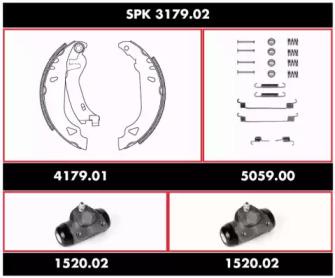 Roadhouse SPK 3179.02 Комплект колодок циліндрів і пружин барабанного гальма
