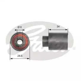 Gates T41230 Ролик обводной ремня грм