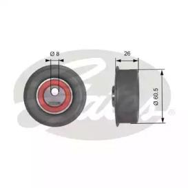 Gates T41253 Ролик натяжний ременя ГРМ Gates T41253 Ролик натяжний ременя ГРМ