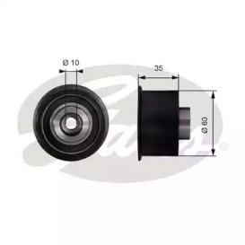 Gates T42009 Ролик обводной ремня грм Gates T42009 Ролик обводной ремня грм