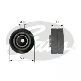 Gates T42072 Ролик обводной ремня грм Gates T42072 Ролик обводной ремня грм