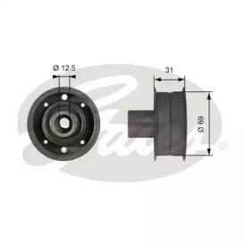 Gates T42078 Ролик обводной ремня грм Gates T42078 Ролик обводной ремня грм