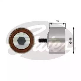 Gates T42121 Ролик обводной ремня грм Gates T42121 Ролик обводной ремня грм
