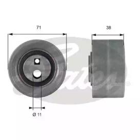 Gates T42163 Ролик обводной ремня грм Gates T42163 Ролик обводной ремня грм