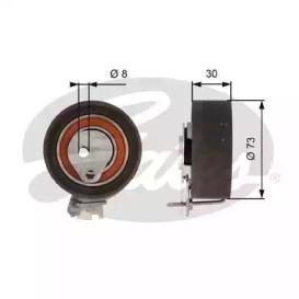 Gates T43157 Ролик натяжителя Gates T43157 Ролик натяжителя