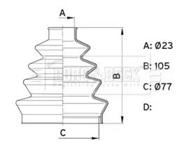 Borg & Beck BCB1001 Dust boot kit axle joint Borg & Beck BCB1001 Dust boot kit axle joint