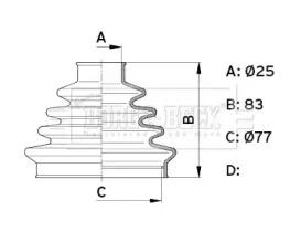 Borg & Beck BCB1006 Dust boot kit axle joint Borg & Beck BCB1006 Dust boot kit axle joint
