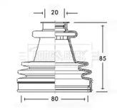 Borg & Beck BCB2212 Dust boot kit axle joint
