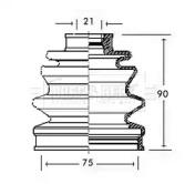 Borg & Beck BCB2235 Dust boot kit axle joint