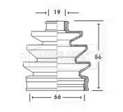 Borg & Beck BCB2303 Dust boot kit axle joint