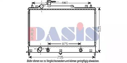 AKS Dasis 110063N Радіатор охолодження двигуна