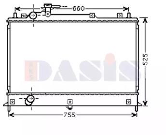AKS Dasis 110091N Радіатор охолодження двигуна AKS Dasis 110091N Радіатор охолодження двигуна