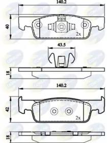 Comline CBP02144 Brake pads