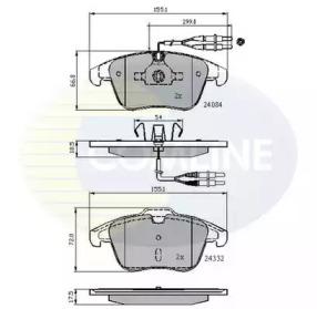 Comline CBP22002 Колодки гальмівні Comline CBP22002 Колодки гальмівні