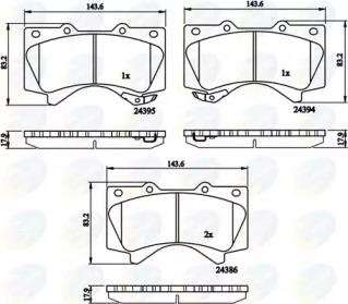 Comline CBP31661 Brake pads