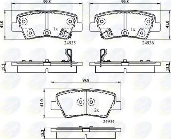 Comline CBP32161 Brake pads
