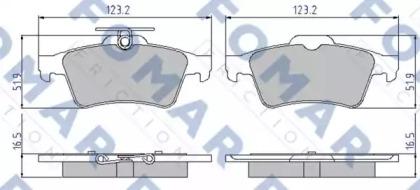 Fomar Roulunds FO 926381 Brake pads Fomar Roulunds FO 926381 Brake pads
