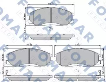 Fomar Roulunds FO 934581 Brake pads Fomar Roulunds FO 934581 Brake pads