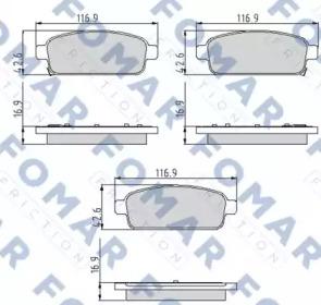 Fomar Roulunds FO 936481 Brake pads