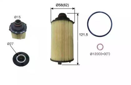 Js Asakashi OE9608 Фільтр масляний Js Asakashi OE9608 Фільтр масляний