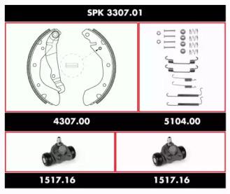 Remsa SPK 3307.01 Szczeki hamulcowe superkit