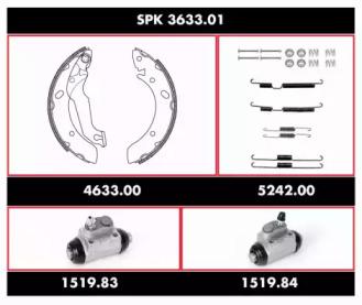 Remsa SPK 3633.01 Комплект колодок циліндрів і пружин барабанного гальма Remsa SPK 3633.01 Комплект колодок циліндрів і пружин барабанного гальма