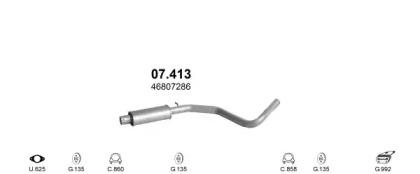 Polmostrow 00157 Глушник вихлопних газів кінцевий Polmostrow 00157 Глушник вихлопних газів кінцевий