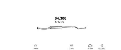 Polmostrow 00165 Глушник вихлопних газів кінцевий Polmostrow 00165 Глушник вихлопних газів кінцевий