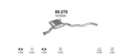 Polmostrow 00.233 Muffler assy front Polmostrow 00.233 Muffler assy front